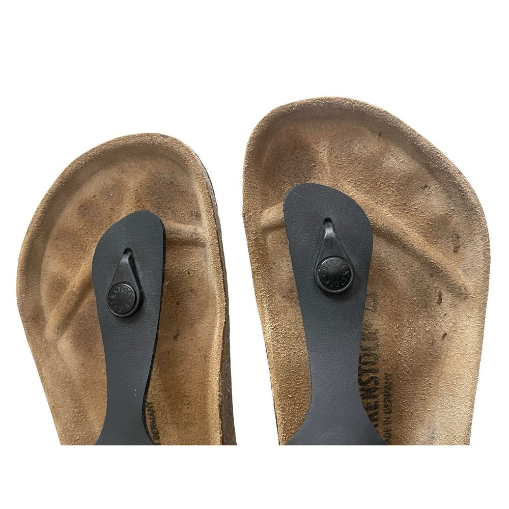 Birkenstock Gizeh Black Birko-Flor Sandals Flip Flops Sz 40 - Picture 3 of 11